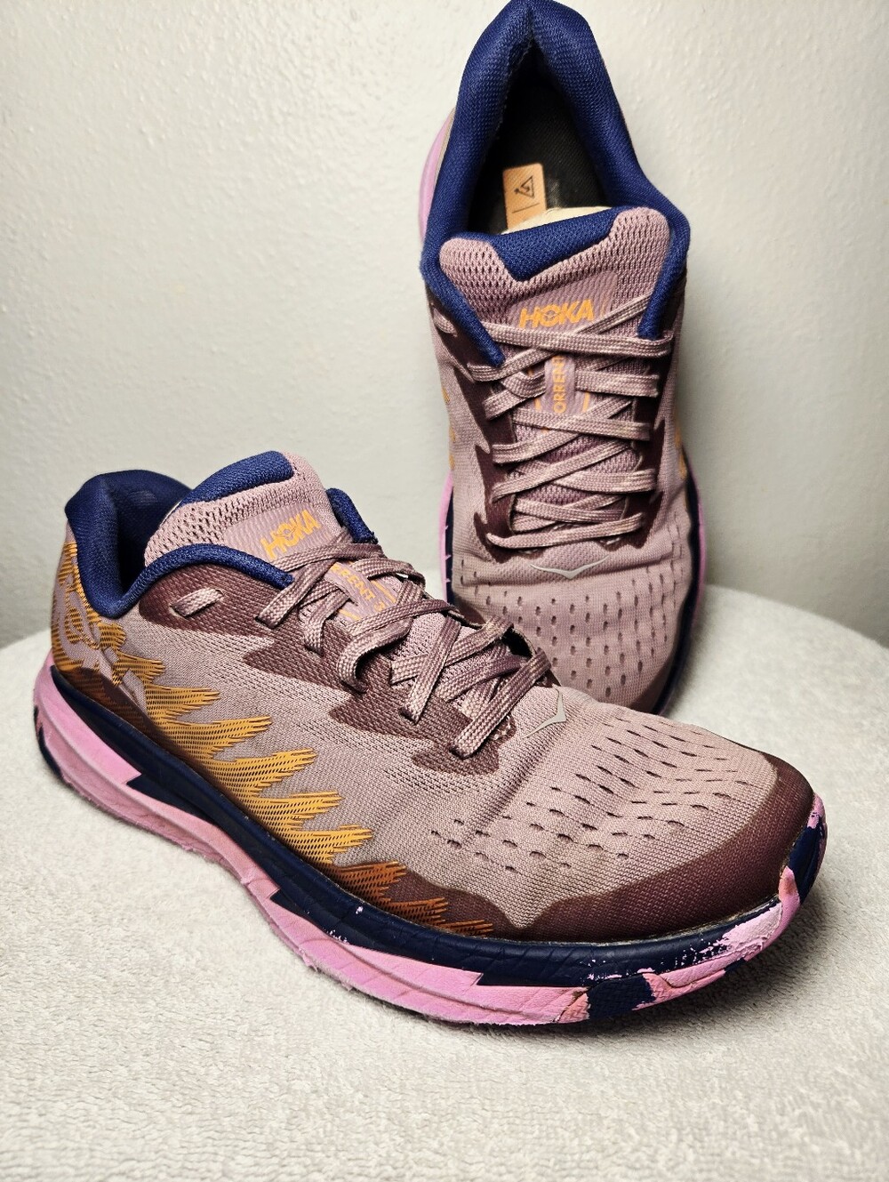 Hoka Torrent 3 Womens Size 8 Trail Running Shoes Maroon Pink Blue 1127915
